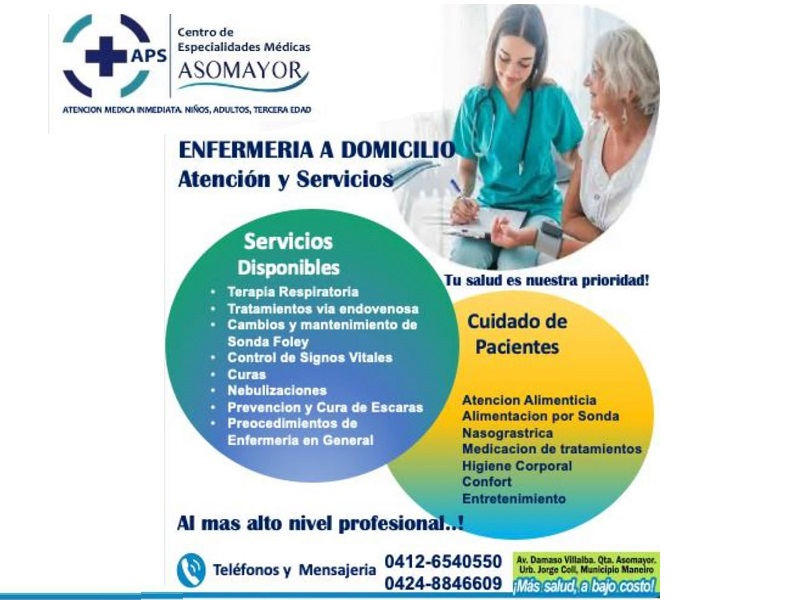 Servicios de Salud Asomayor. Enfermer&iacute;a a Domicilio  